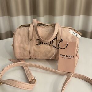 143,NWT Juicy Couture Rosie Mini Barrel Color is Pink Clay